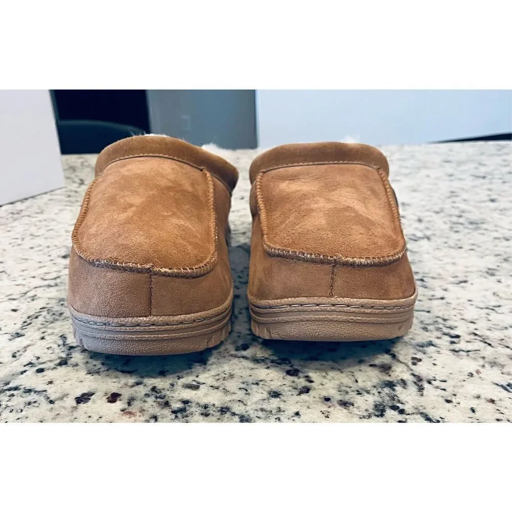 EZ Feet Men’s Genuine Sheepskin Lined Suede Hardsole Clog Slipper House Shoe Amazon.com: EZ Feet Indoor Outdoor Slipper: Mens main image 4